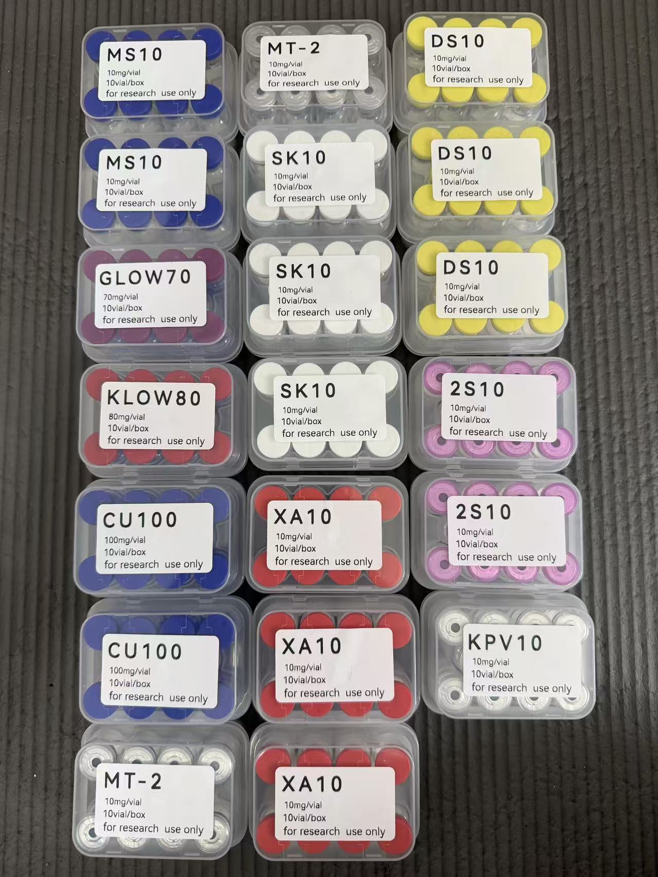 Supplied labeled laboratory packaging display